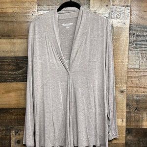 Soft Surroundings Beige 2 pc Long Sleeve Shirt with Cami Tank Women's Size Large